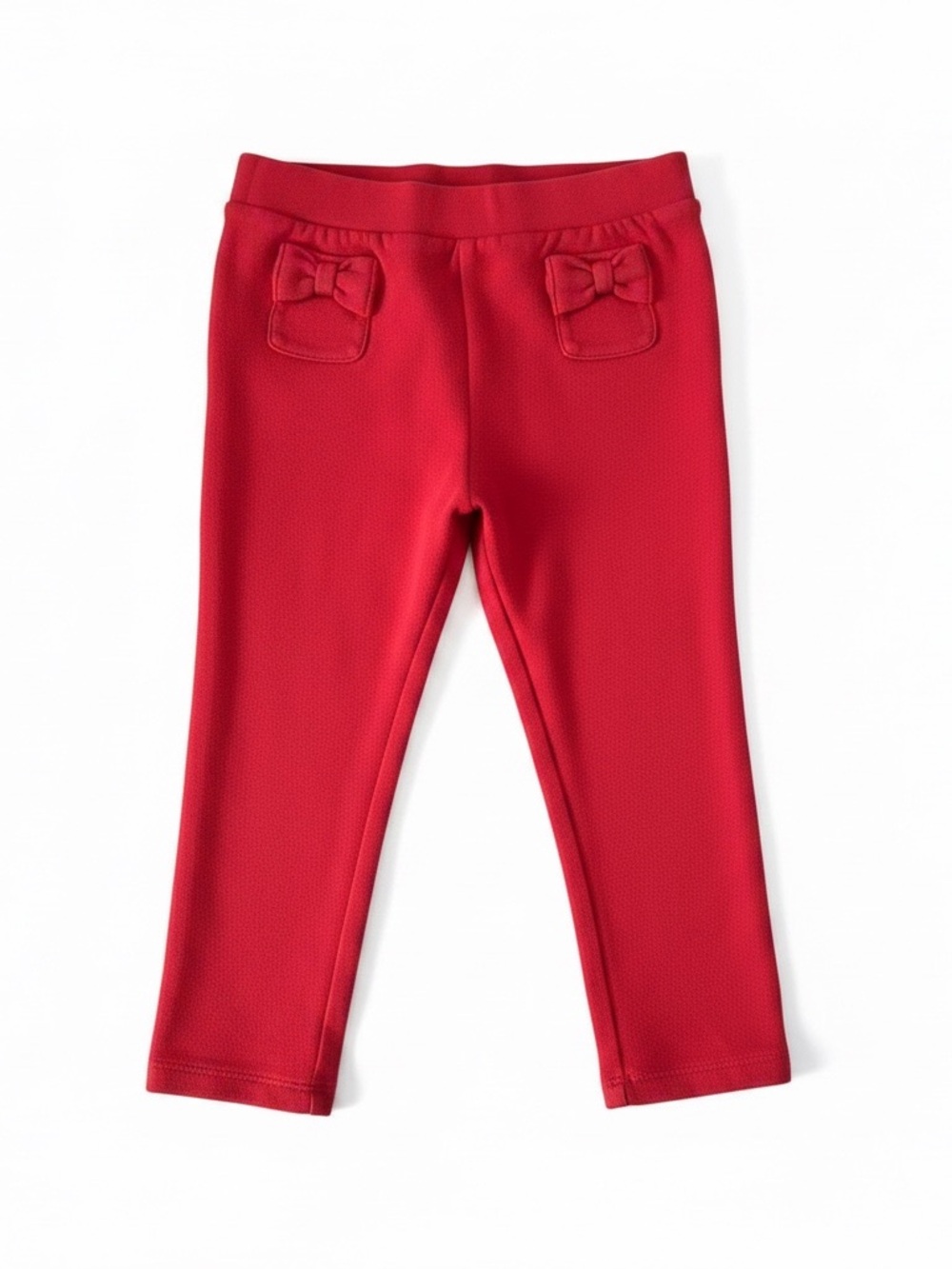 Baby Gap Toddler Girls Red Knit Pants with Bow Pockets 3T
